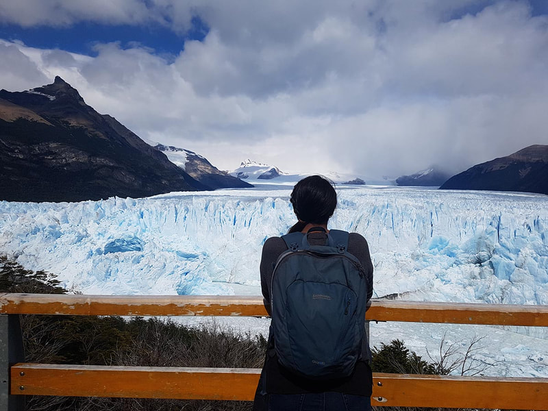 Admiring the beautiful Perito Moreno glacier