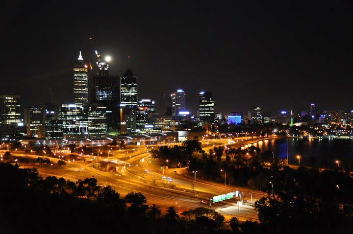 Perth cityscaape at night